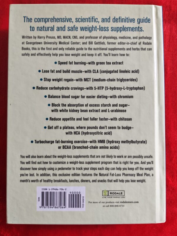 The Natural Fat-Loss Pharmacy – Harry Preuss, Bill Gottlieb secondhand book