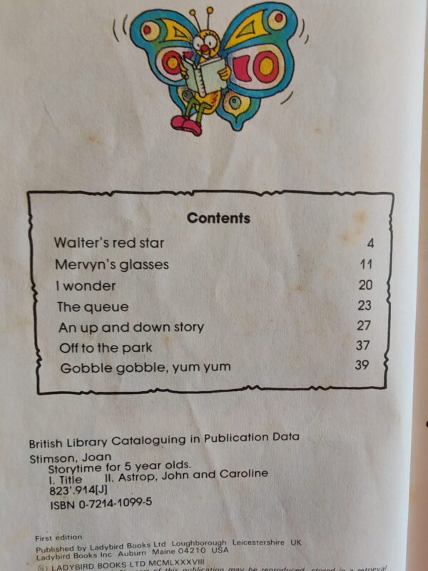 Storytime For 5 Year Olds – Joan Stimson secondhand book