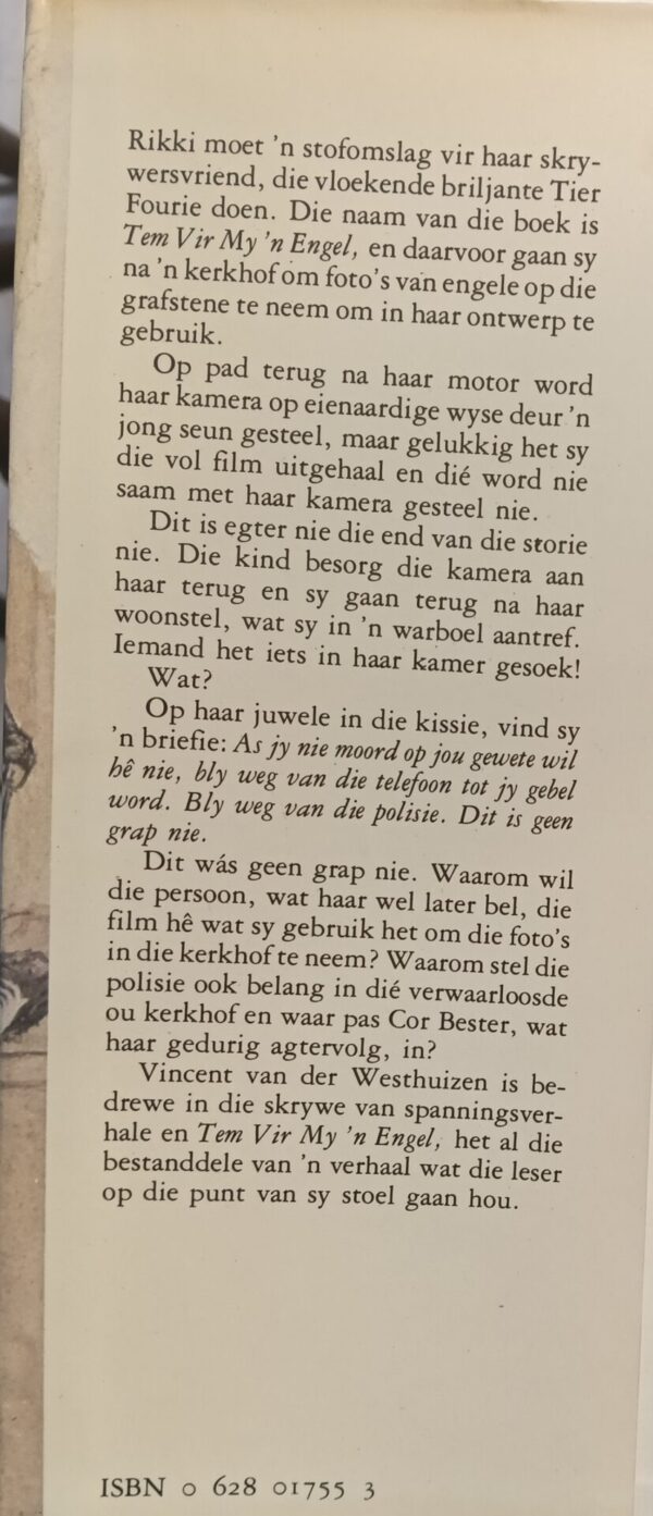 Tem Vir My ‘n Engel – Vincent Van Der Westhuizen secondhand book