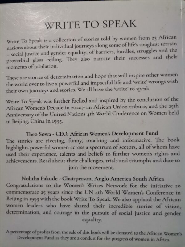 Write To Speak – Nozipho January-Bardill secondhand book