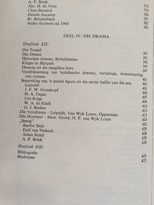Afrikaanse literatuurgeskiedenis – Dr G Dekker secondhand book