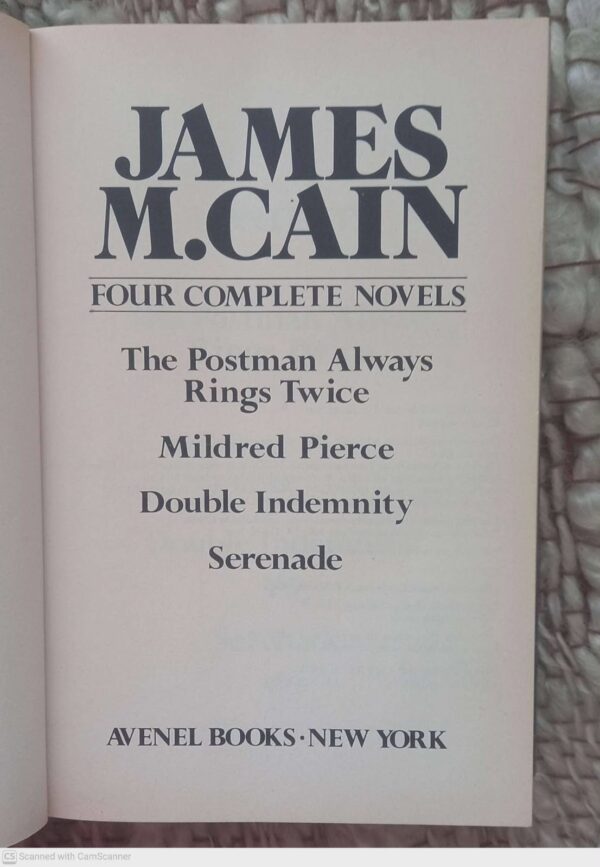 Four Complete Novels – James M Cain secondhand book