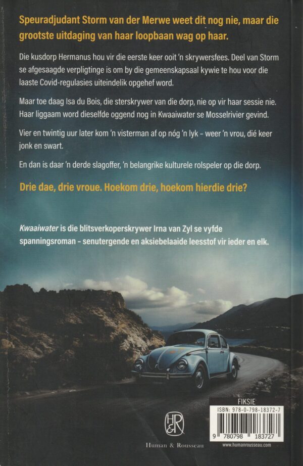 Kwaaiwater - agterblad Kwaaiwater – Irna Van Zyl secondhand book