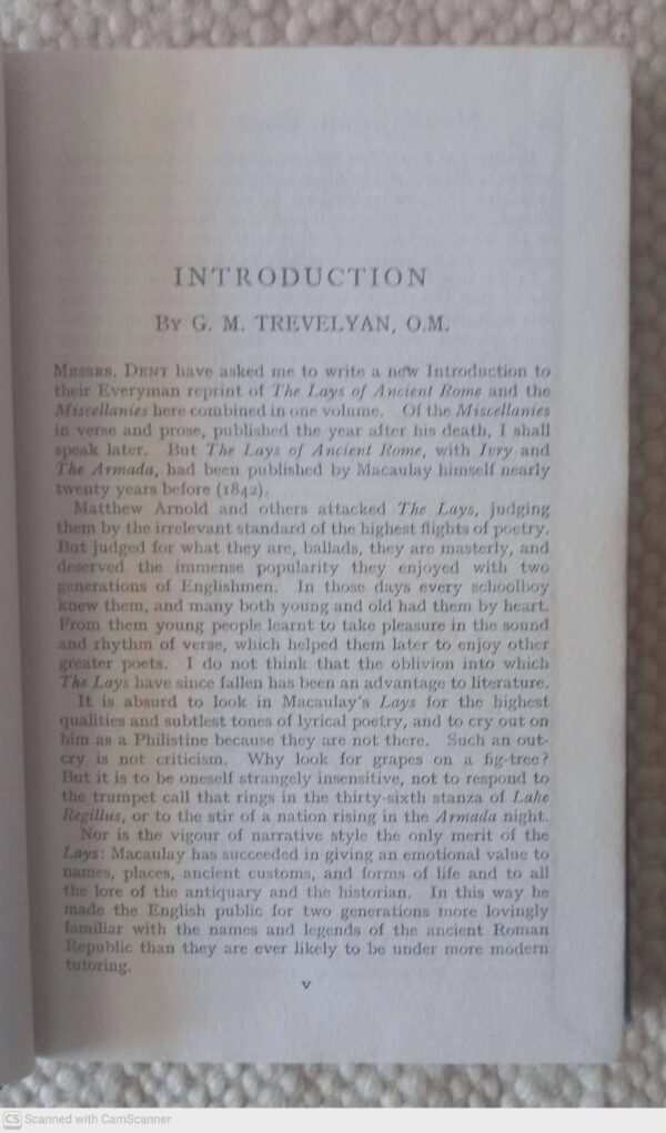 The Lays of Ancient Rome & Miscellaneous Essays And Poems – Lord Macaulay secondhand book