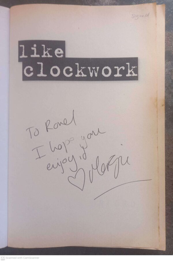 Like Clockwork — Margie Orford *SIGNED* secondhand book