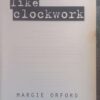 Like Clockwork — Margie Orford *SIGNED* secondhand book