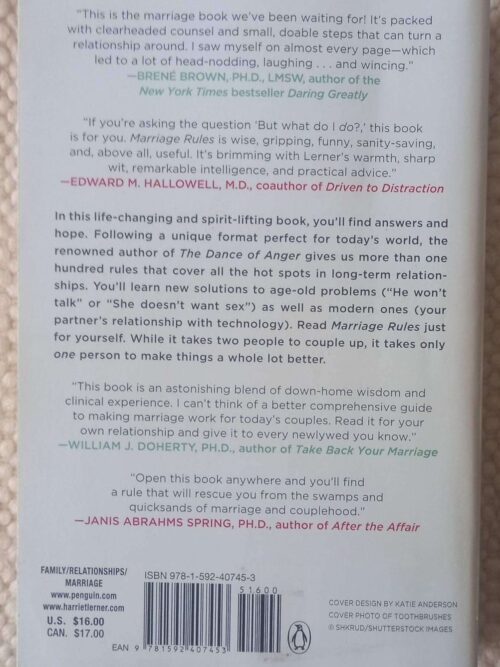 Marriage Rules — Harriet Lerner secondhand book