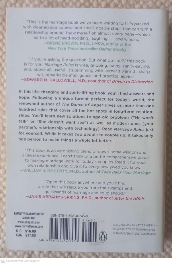 Marriage Rules — Harriet Lerner secondhand book