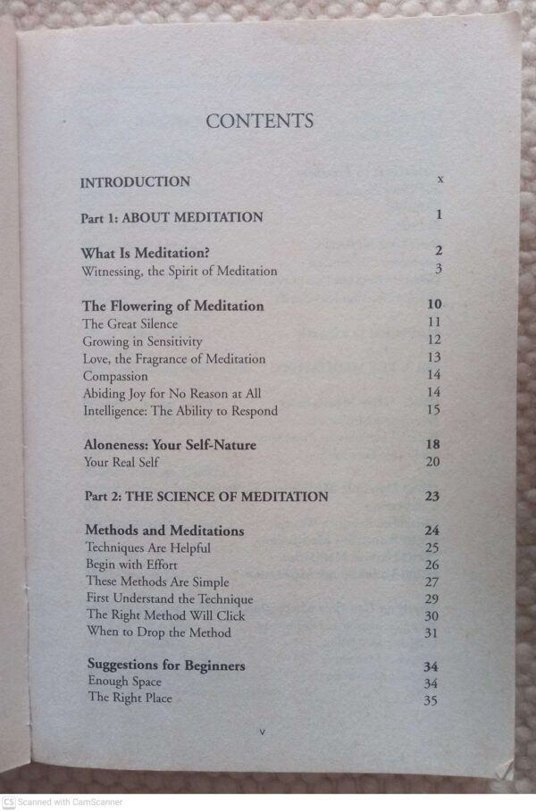 Meditation: The First And Last Freedom — Osho secondhand book