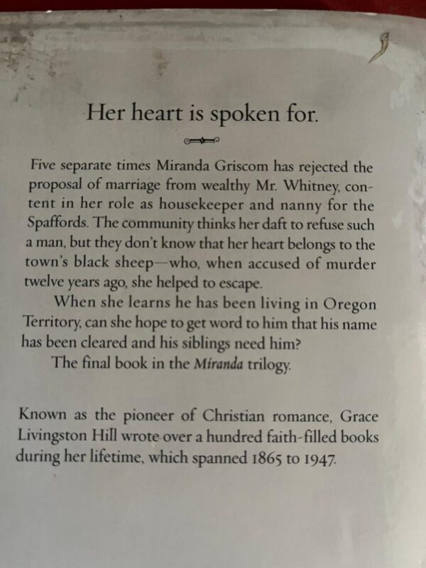 Miranda – Grace Livingston Hill secondhand book