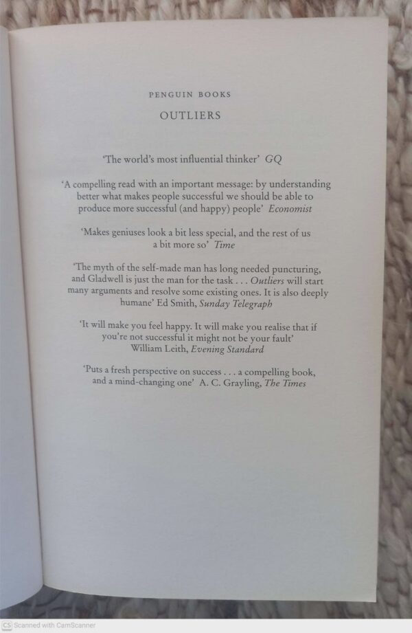 Outliers: The Story Of Success — Malcolm Gladwell secondhand book