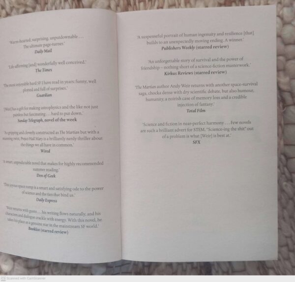 Project Hail Mary — Andy Weir secondhand book