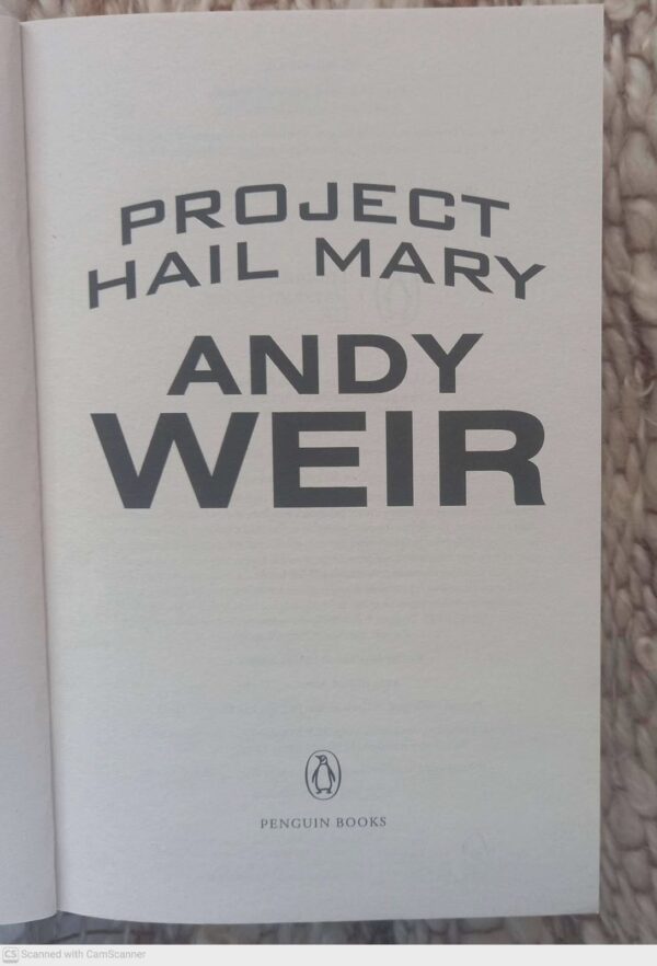 Project Hail Mary — Andy Weir secondhand book