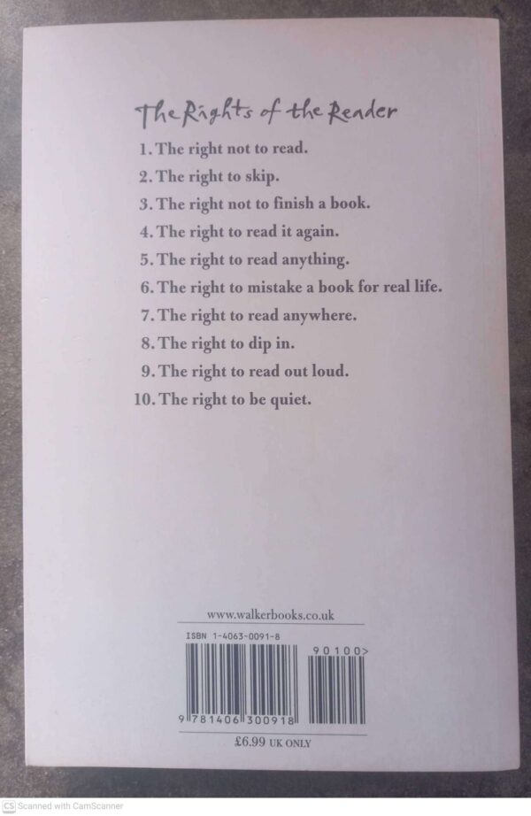 The Rights Of The Reader — Daniel Pennac secondhand book