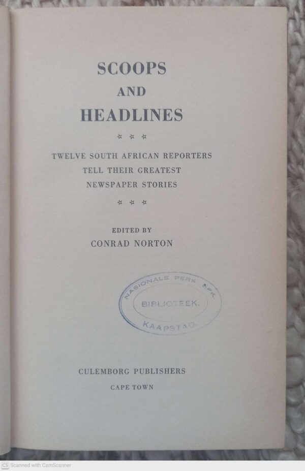 Scoops And Headlines — Conrad Norton secondhand book