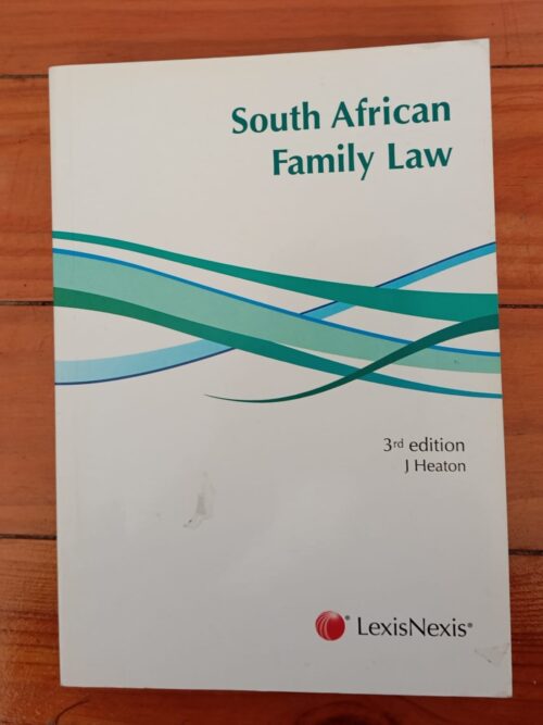 South African Family Law – J. Heaton secondhand book
