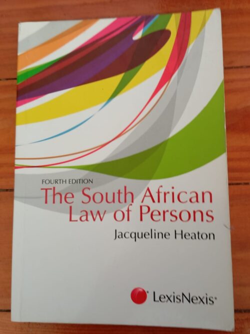 The South African Law Of Persons – Jacqueline Heaton secondhand book