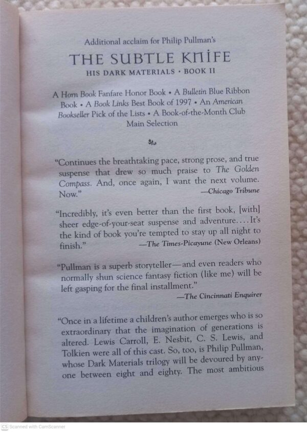 The Subtle Knife — Philip Pullman secondhand book