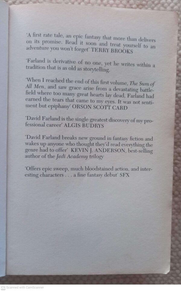 The Sum Of All Men — David Farland secondhand book