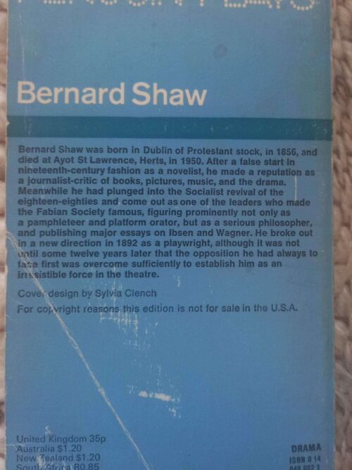 Three Plays For Puritans — George Bernard Shaw secondhand book
