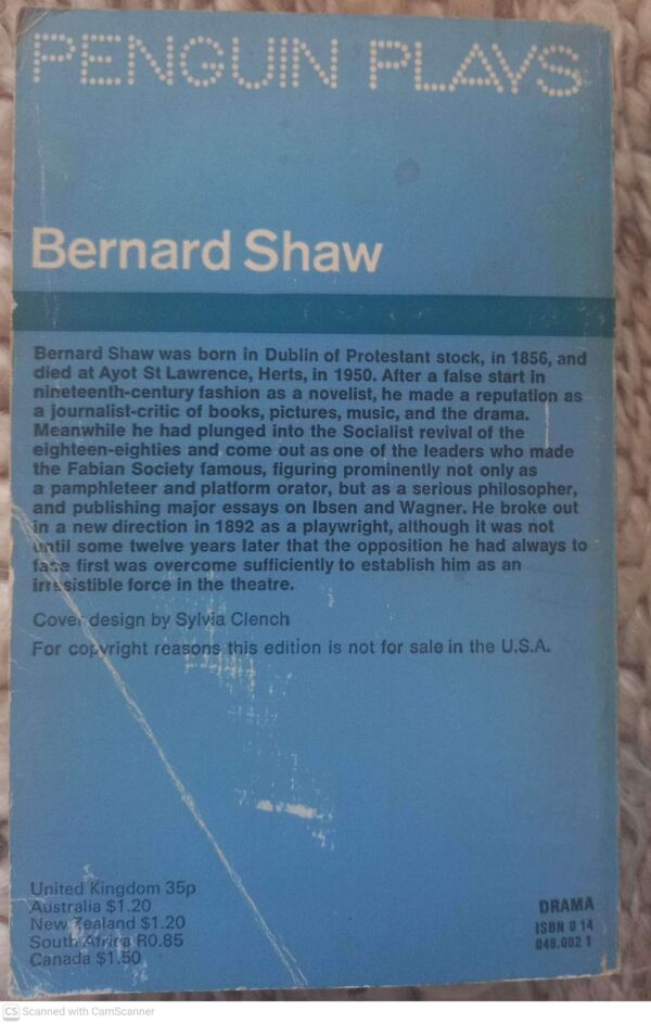 Three Plays For Puritans — George Bernard Shaw secondhand book