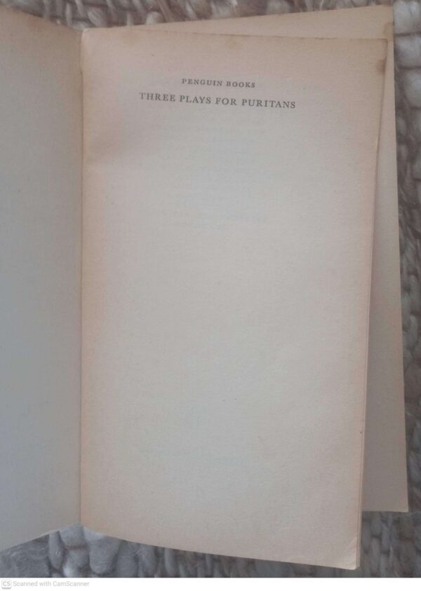 Three Plays For Puritans — George Bernard Shaw secondhand book