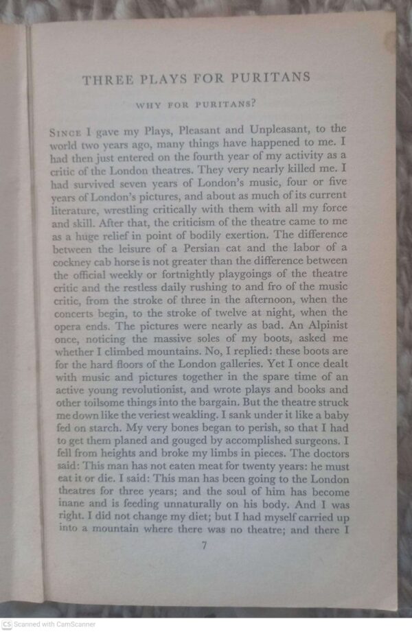 Three Plays For Puritans — George Bernard Shaw secondhand book