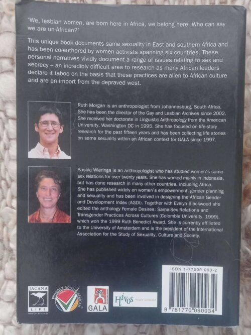 Tommy Boys, Lesbian Men, And Ancestral Wives — Ruth Morgan, Saskia Wieringa secondhand book