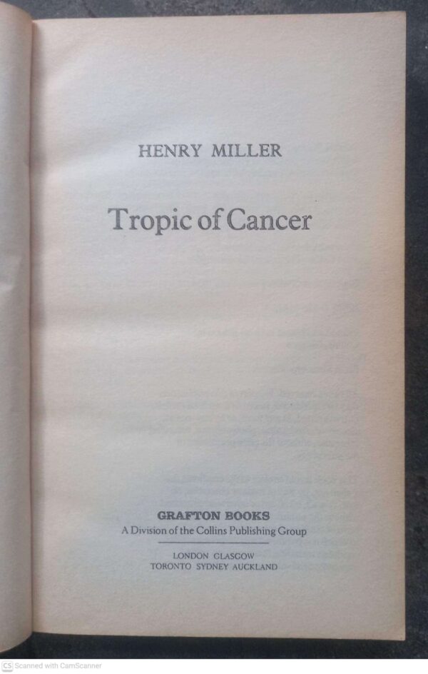 Tropic Of Cancer — Henry Miller secondhand book