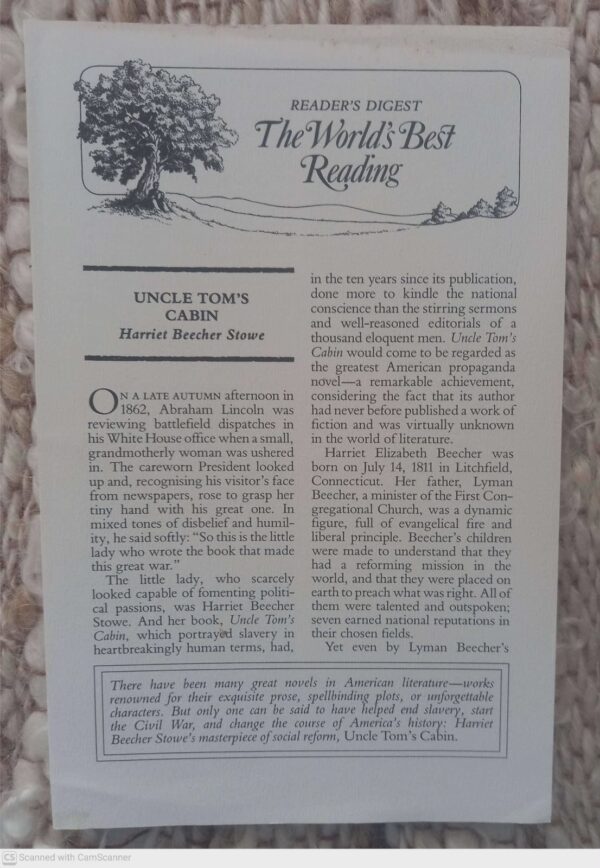 Uncle Tom’s Cabin — Harriet Beecher Stowe secondhand book