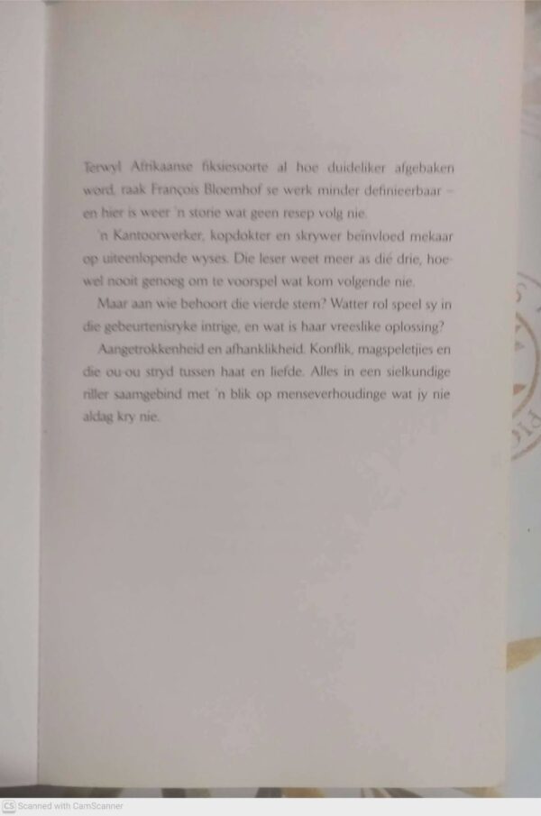 Die Vierde Stem — François Bloemhof secondhand book