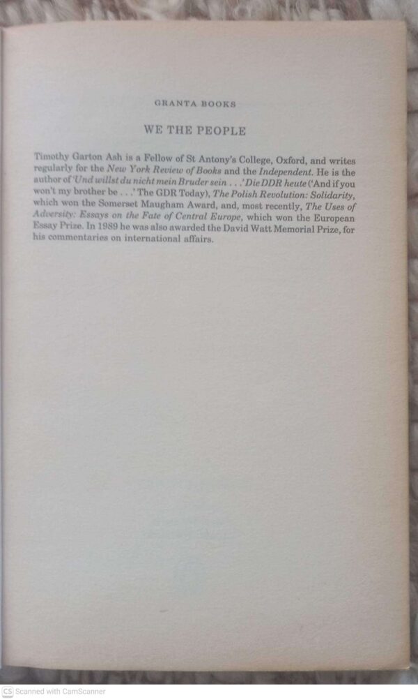 We the People3 We The People: The Revolution Of ’89 — Timothy Garton Ash secondhand book