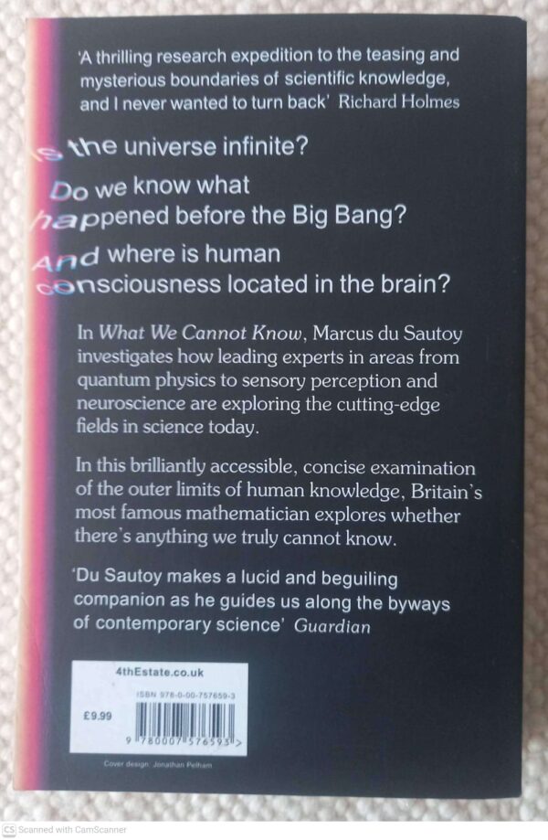 What We Cannot Know — Marcus Du Sautoy secondhand book
