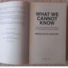 What We Cannot Know — Marcus Du Sautoy secondhand book