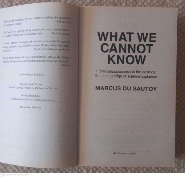 What We Cannot Know — Marcus Du Sautoy secondhand book