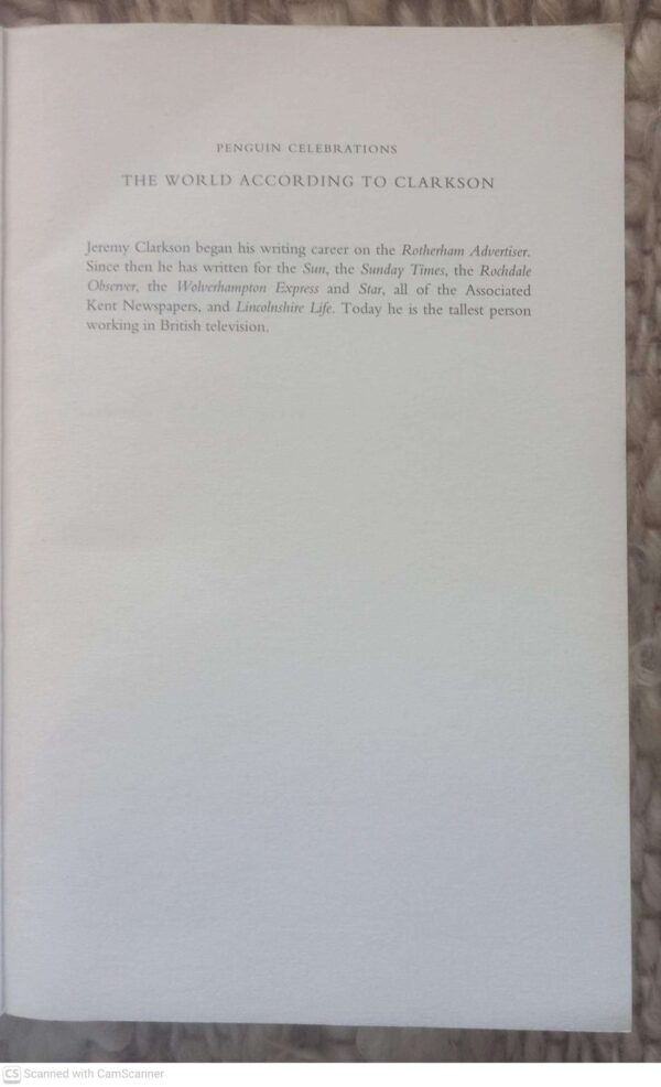 The World According To Clarkson — Jeremy Clarkson secondhand book