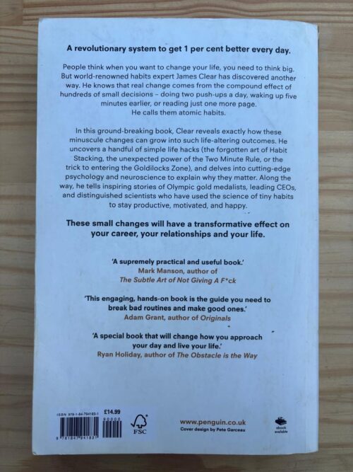 Atomic Habits – James Clear secondhand book