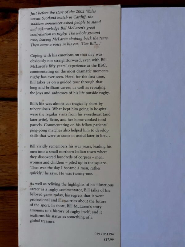Bill McLaren: The Voice Of Rugby – My Autobiography – Bill McLaren secondhand book