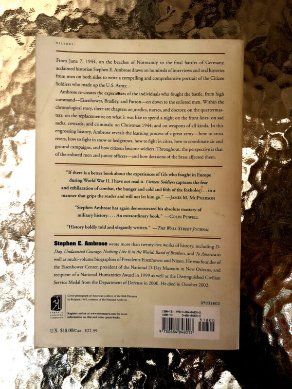Citizen Soldiers – Stephen E. Ambrose secondhand book