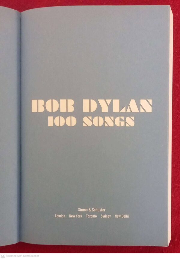 100 Songs — Bob Dylan secondhand book