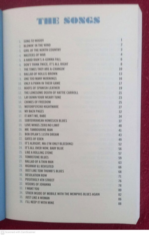 100 Songs — Bob Dylan secondhand book