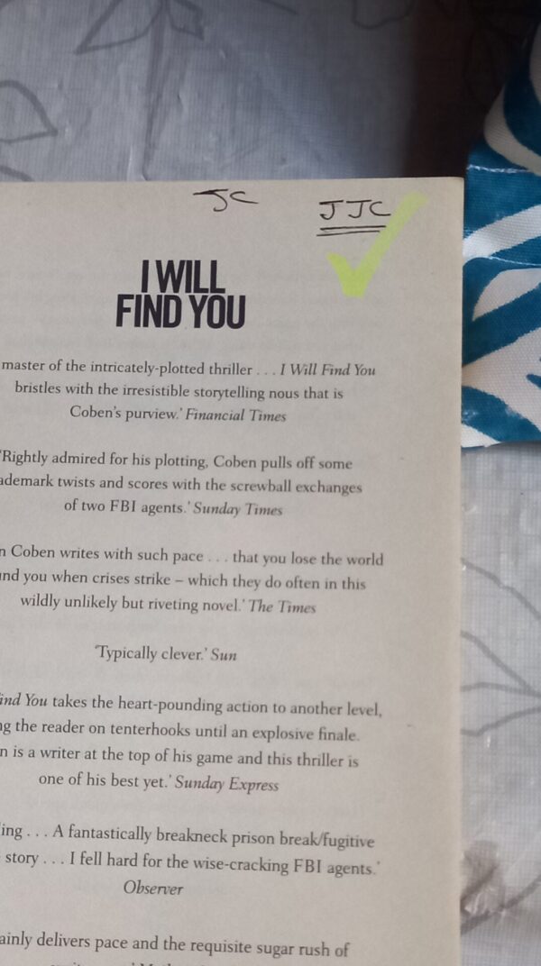 I Will Find You – Harlan Coben secondhand book
