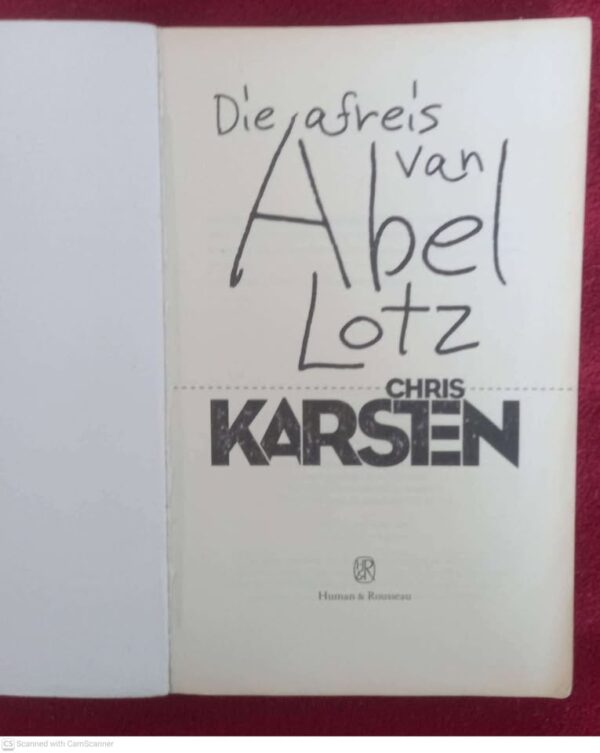 Abel Lotz3 Die Afreis Van Abel Lotz — Chris Karsten secondhand book