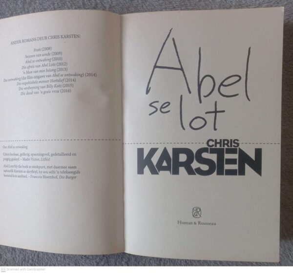Abel Se Lot — Chris Karsten secondhand book