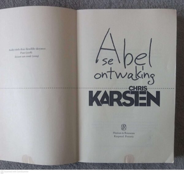 Abel Se Ontwaking — Chris Karsten secondhand book