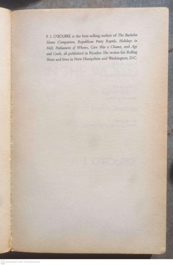 All The Trouble In The World — P. J. O’Rourke secondhand book