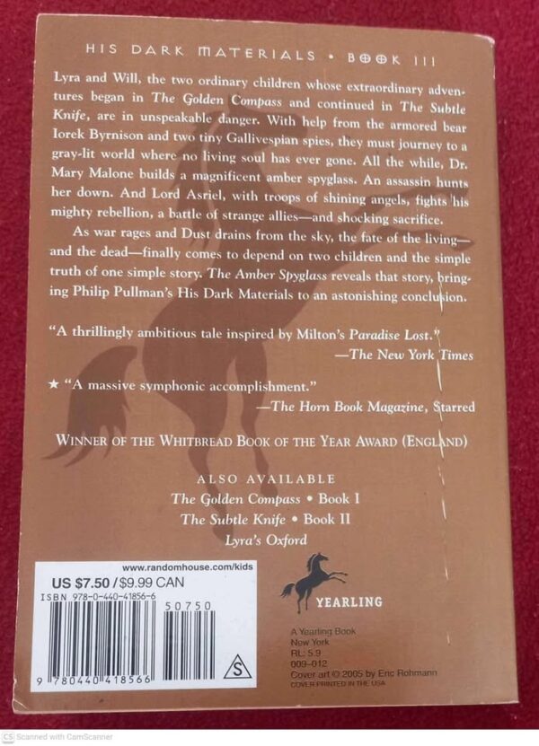 The Amber Spyglass — Philip Pullman secondhand book