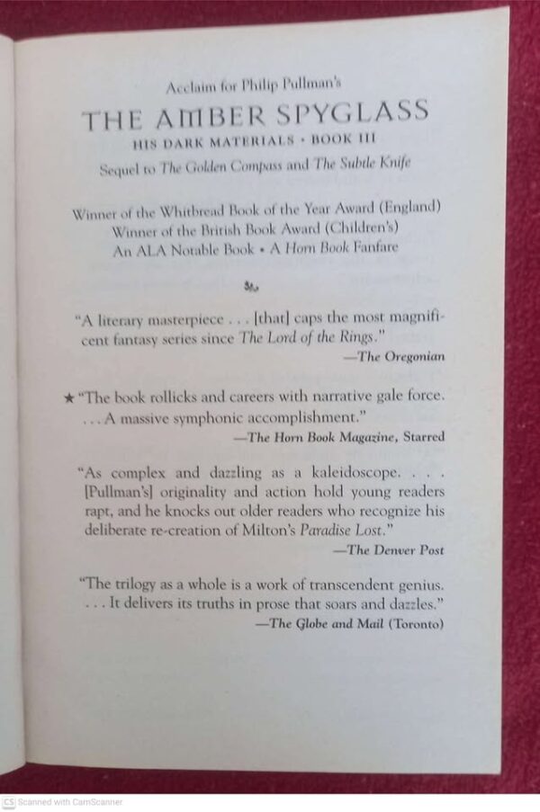 The Amber Spyglass — Philip Pullman secondhand book