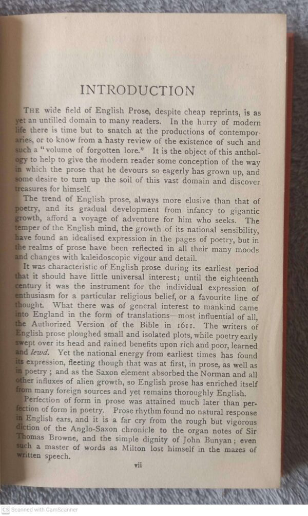 An Anthology Of English Prose: From Bede To R. L. Stevenson — S. L. Edwards secondhand book