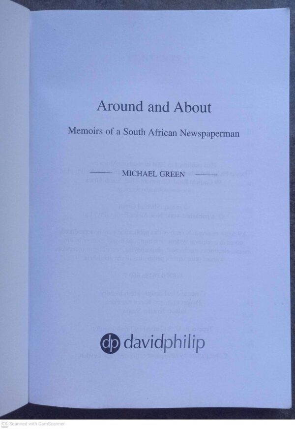 Around And About: Memoirs Of A South African Newspaperman — Michael Green secondhand book